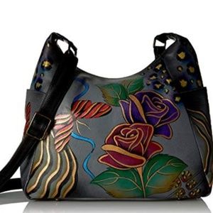 GenuineAnna by Anuschka Hobo Handbag Rose Safari …
